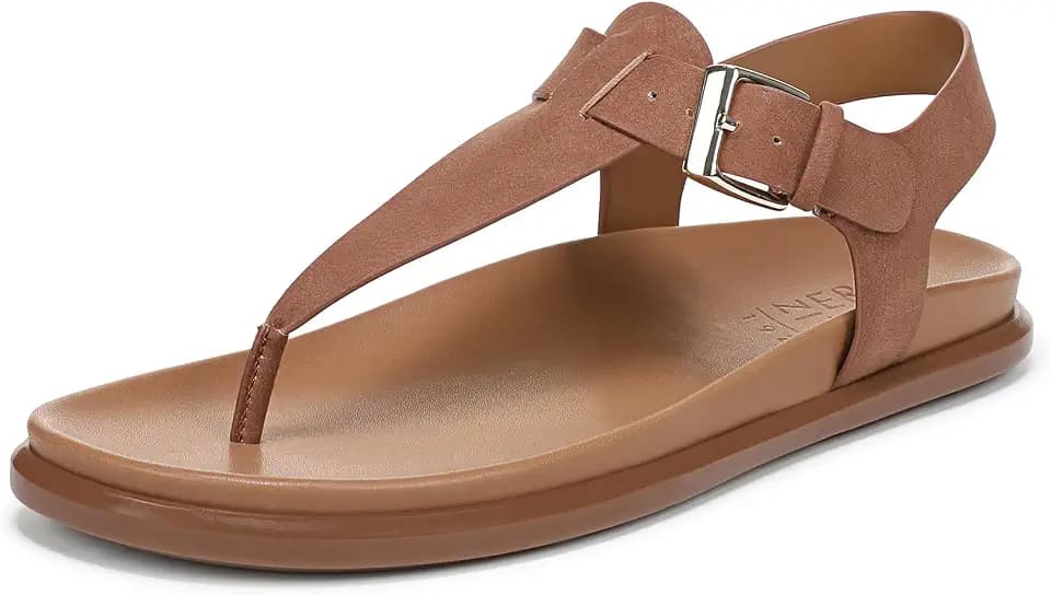 Naturalizer Women's Fab T-Strap Buckle Closure Thong Sandals