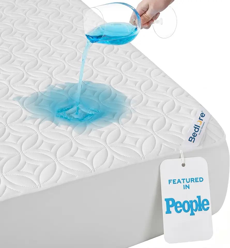 BEDLORE Waterproof Mattress Protector, RV Queen Size Mattress Pad Noiseless
