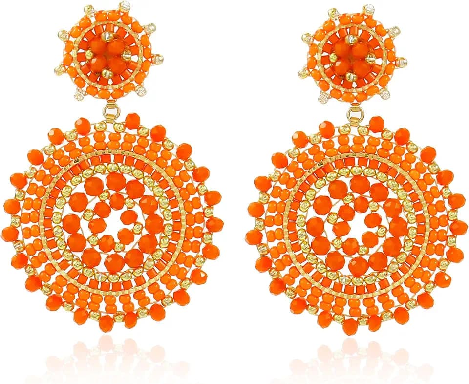 Elegance 11 Designs Beaded Earrings For Women Seed Bead Summer Beach Boho Statement Dangle Handmade Earrings Jewelry