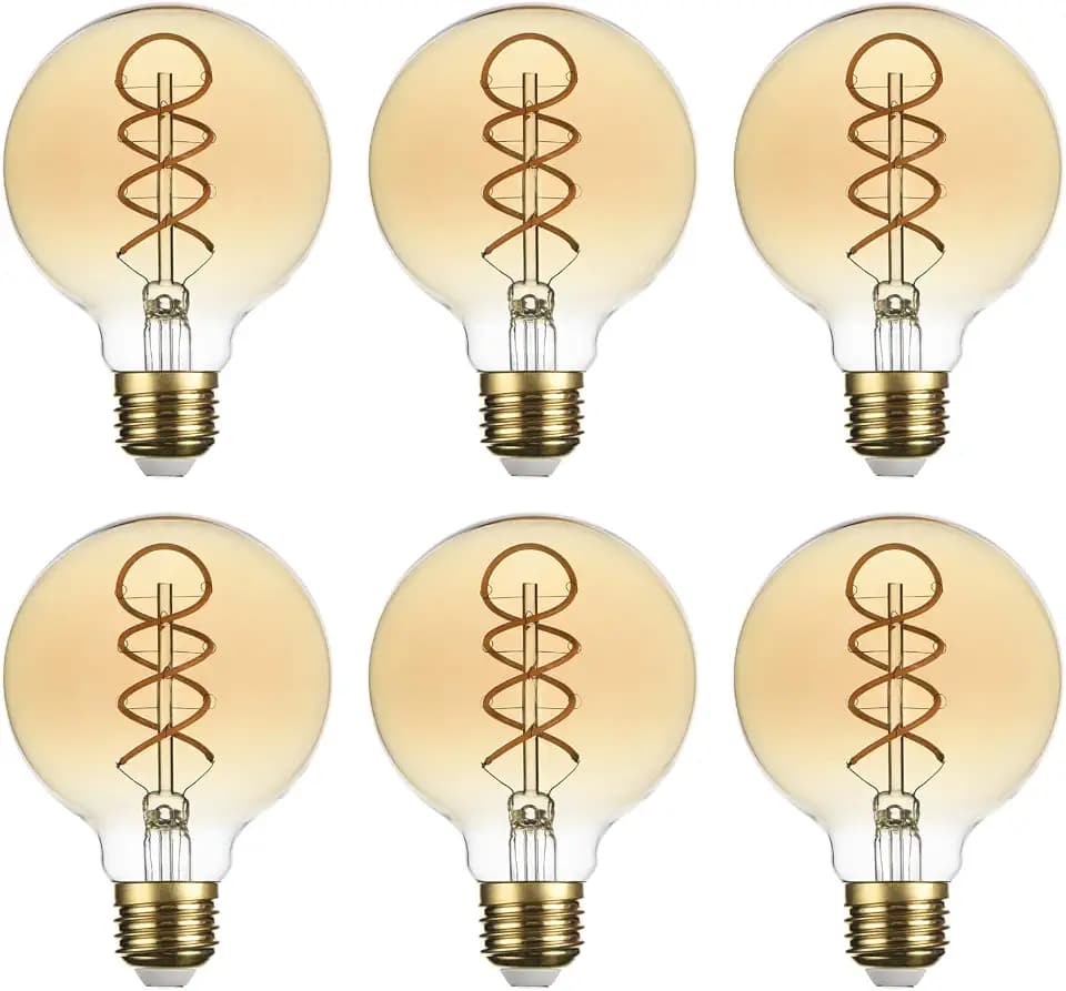 SD LUX G80 LED Globus Edison Bulbus 6W 450lm Equi40W E27 2200K 6Stück