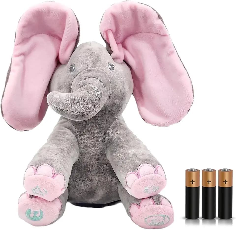 Dimple Kaia Elephant Stuffed Animal Toy, Animated Plush