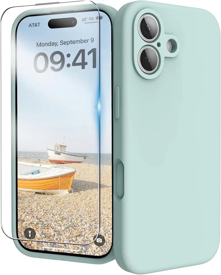 for iPhone 17 Case with Screen Protector, Mint Green