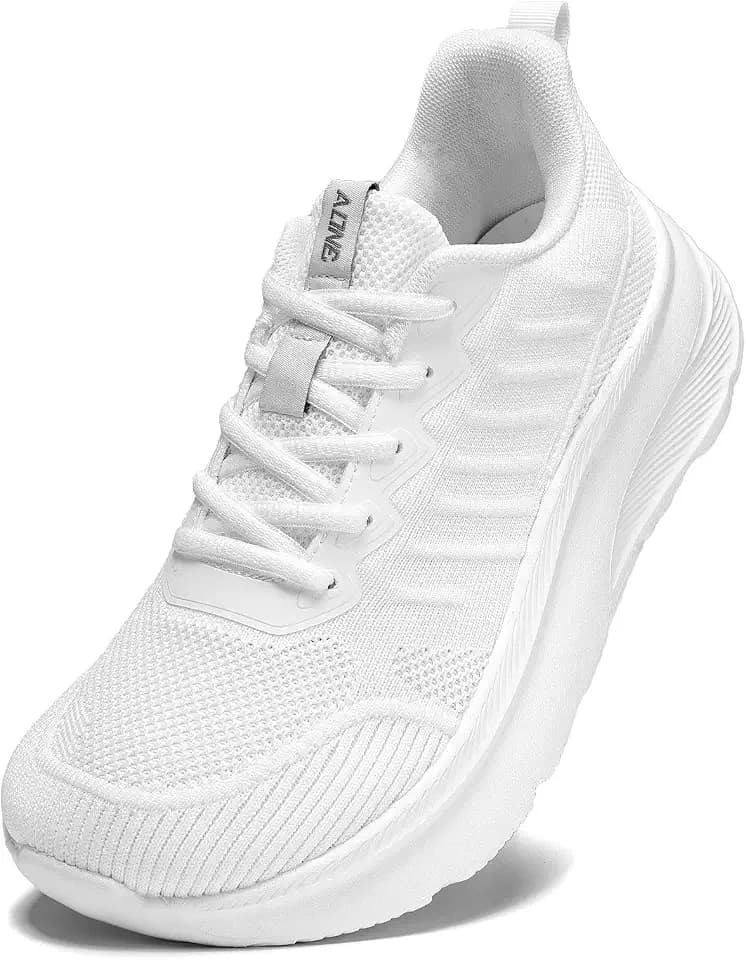 Pozvnn Mens Wide Walking Shoes Soft Sole Non Slip Running Comfortable Tennis Breathable Athletic Gym Workout Sport Sneakers