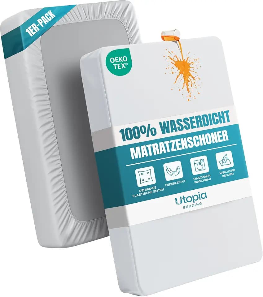 Wasserdichter Matratzenschoner, 200x200 cm Matratzenbezug Rundum elastisch