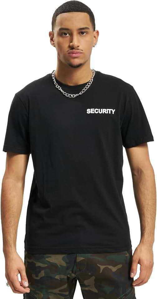 Brandit Security T-Shirt, schwarz, Aufdruck vone und hinten, Größen S bis 7XL