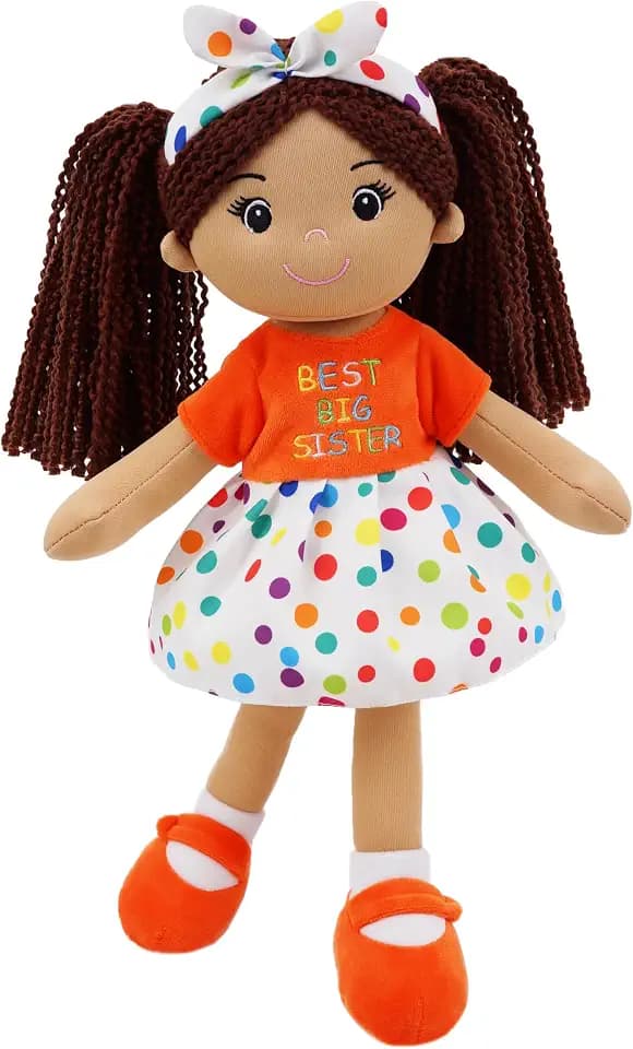 June Garden 14" Best Big Sister Lila Soft Plush Doll, Orange