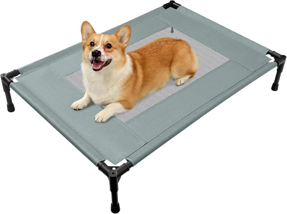 Maerd Elevated Dog Bed, 26" Lx 17" W x7 H Raised Cooling Cot for Small Dogs