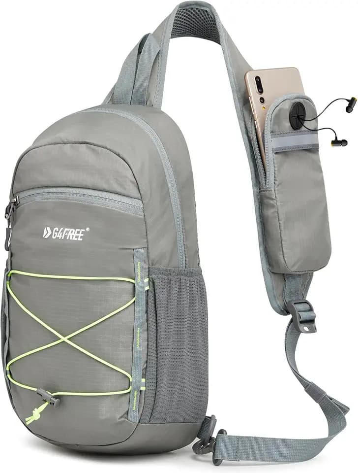 G4Free Leichte Schultertasche & Brusttasche Sportliche-Sling Bag Herren Damen für Reise Wandern Laufen Klettern