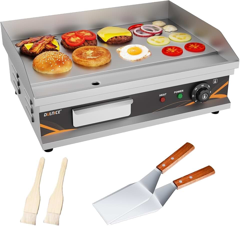 Kommerzielle Grillplatte Elektrisch 54x40cm 3000W Edelstahl