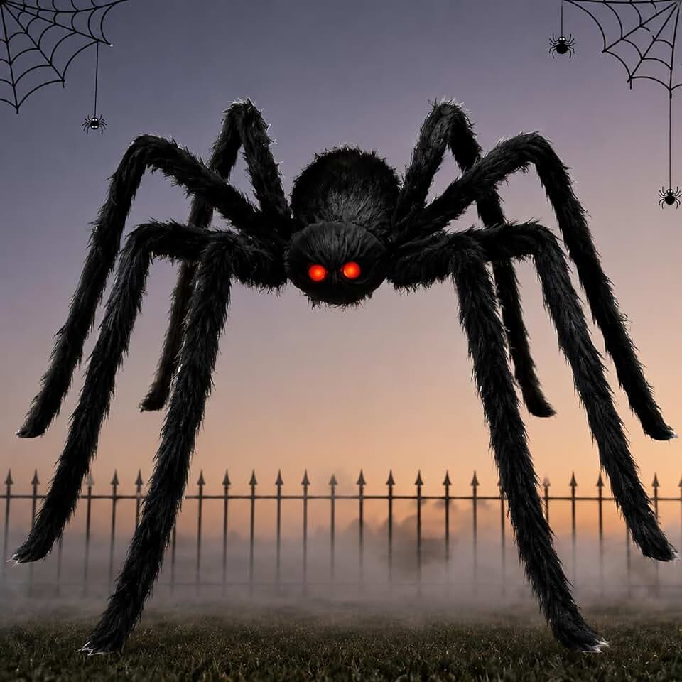 78" Giant Halloween Spider Yard Decor with Bendable Legs