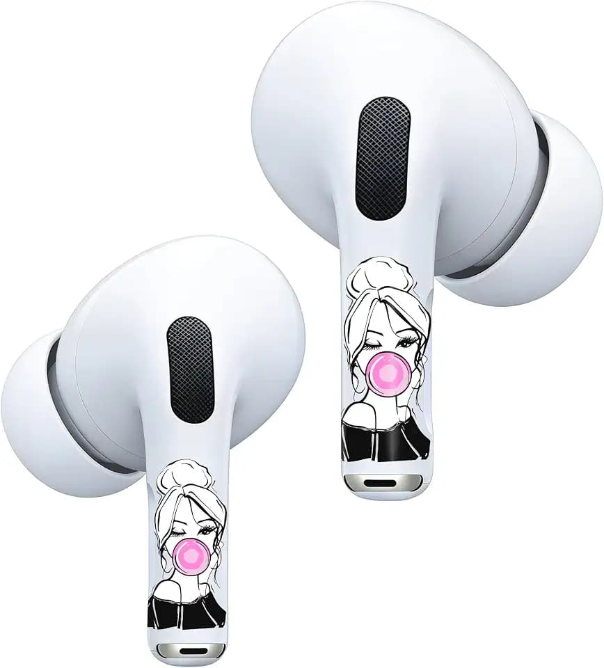 RockMax for AirPods Pro 2 Skin Accessories, Fashion Girl Sticker for Air Pods 4th Gen, Durable Tattoo Wrap, Case Friendly, Compatible with AirPods 1/2/3/4 and AirPods Pro 1/2/3(Universal Fit)
