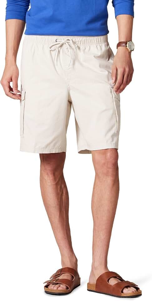 Amazon Essentials Herren Cargoshorts mit elastischer Taille, 23cm