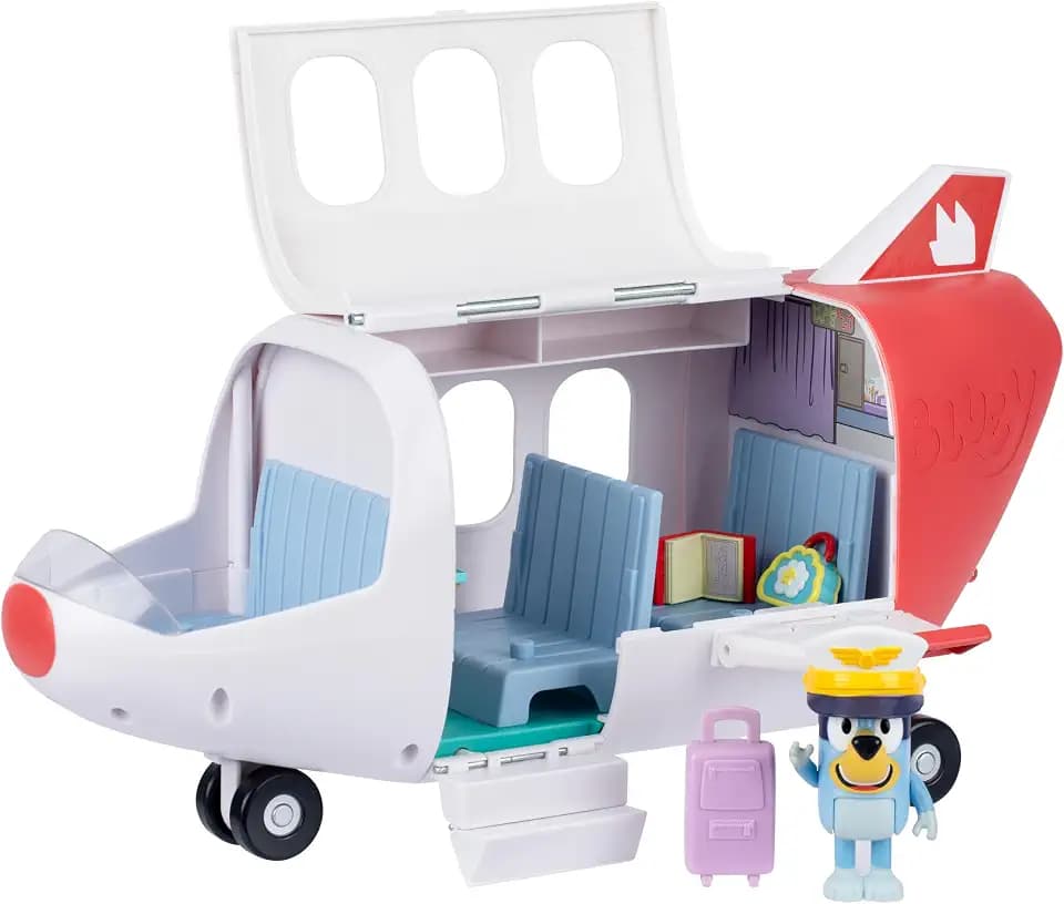 BLUEY Adventure Plane, Airplane Toys, Pilot Figure and Accessories