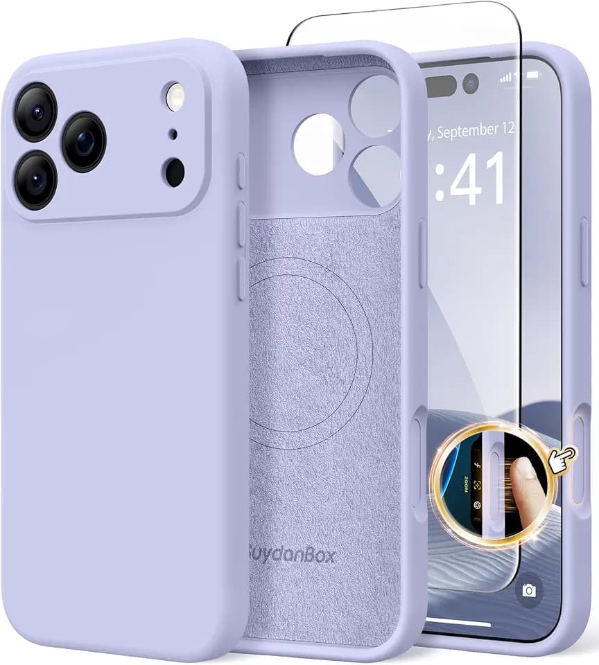 Magnetic for iPhone 18 Pro Case/iPhone 17 Pro Case Silicone Lilac
