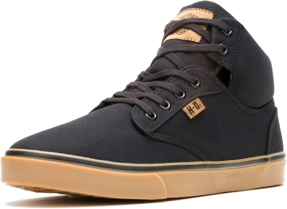 Harley-Davidson Footwear Mens Wrenford Lace Up Sneakers Shoes Casual - Black