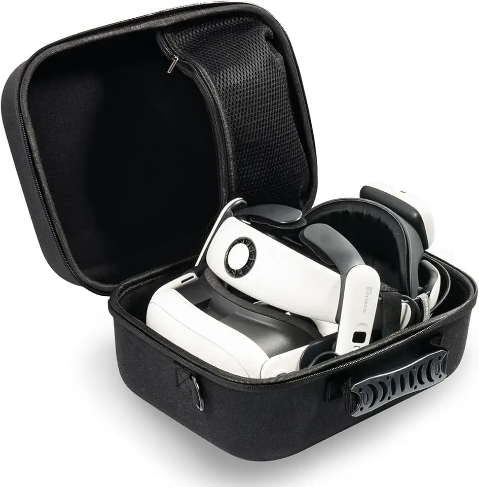Tragetasche für Meta Quest 3, Reisetasche kompatibel mit BOBOVR S3 Pro Akku-Kopfgurt, Controllern und anderem Zubehör, Hartschalenetui und überlegener Schutz für Oculus Quest 3
