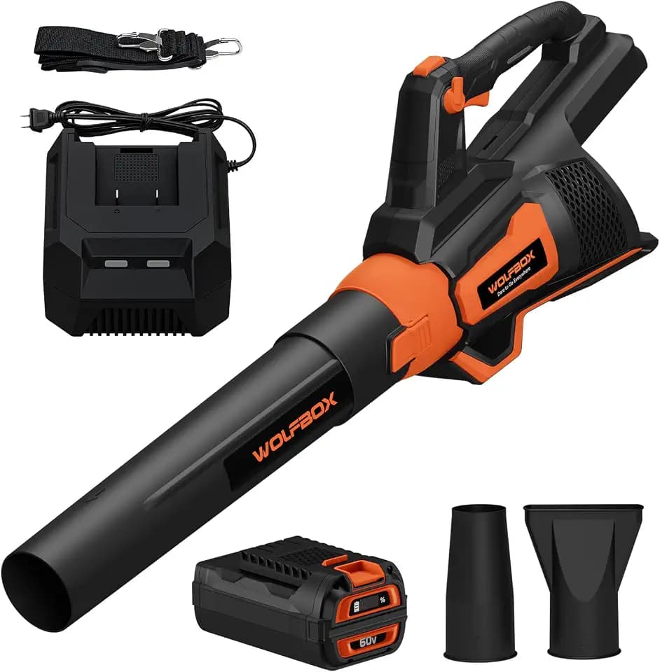 WOLFBOX MT700 60V Cordless Leaf Blower, 700 CFM & 160 MPH, Large Yard