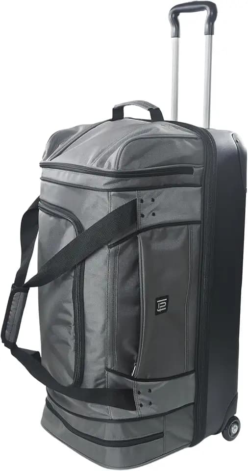 Workhorse Large Rolling Duffle Bag with Wheels, Grey