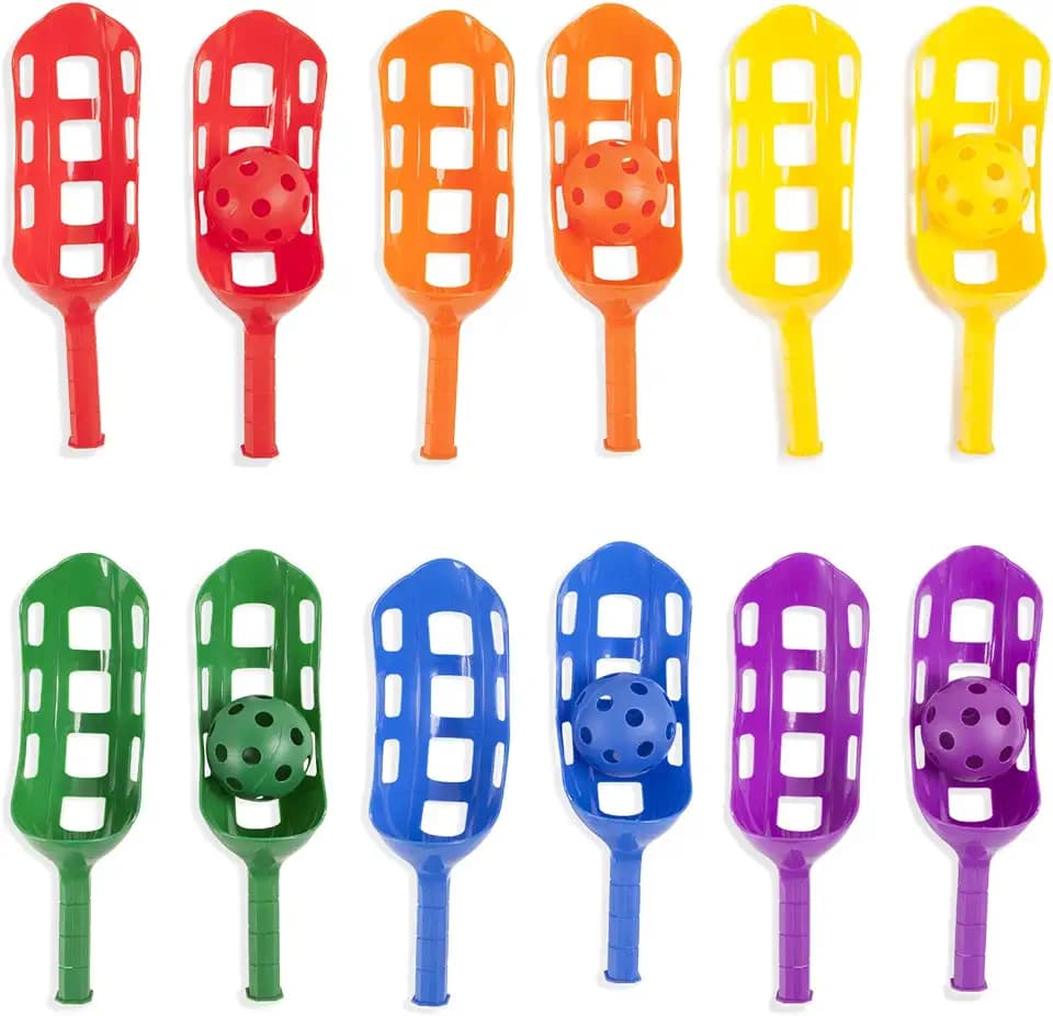 Champion Sports Scoop Ball & Catch Games – Lightweight Plastic Toss & Catch Sets for All Ages