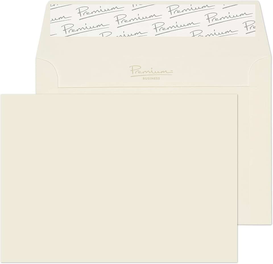 Blake Business | Briefumschläge C6 (114 x 162 mm) | 50 Stück | 120 g/m² | FSC-zertifiziert | Ohne Fenster | selbstklebend Umschläge | fur Büro | Bürobedarf | weiß Briefumschläg/Kuvert (35155)