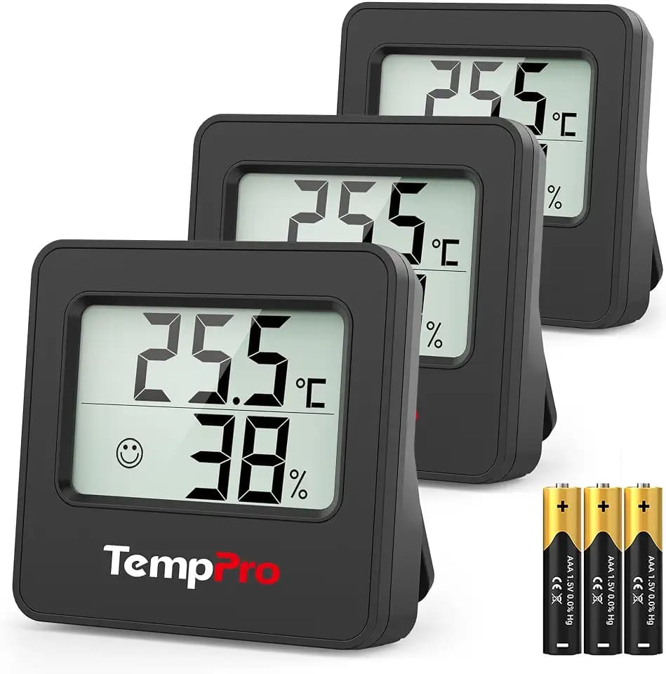 TempPro Thermo-Hygrometer Innen Digital Kompakt Hygrometer Raumthermometer