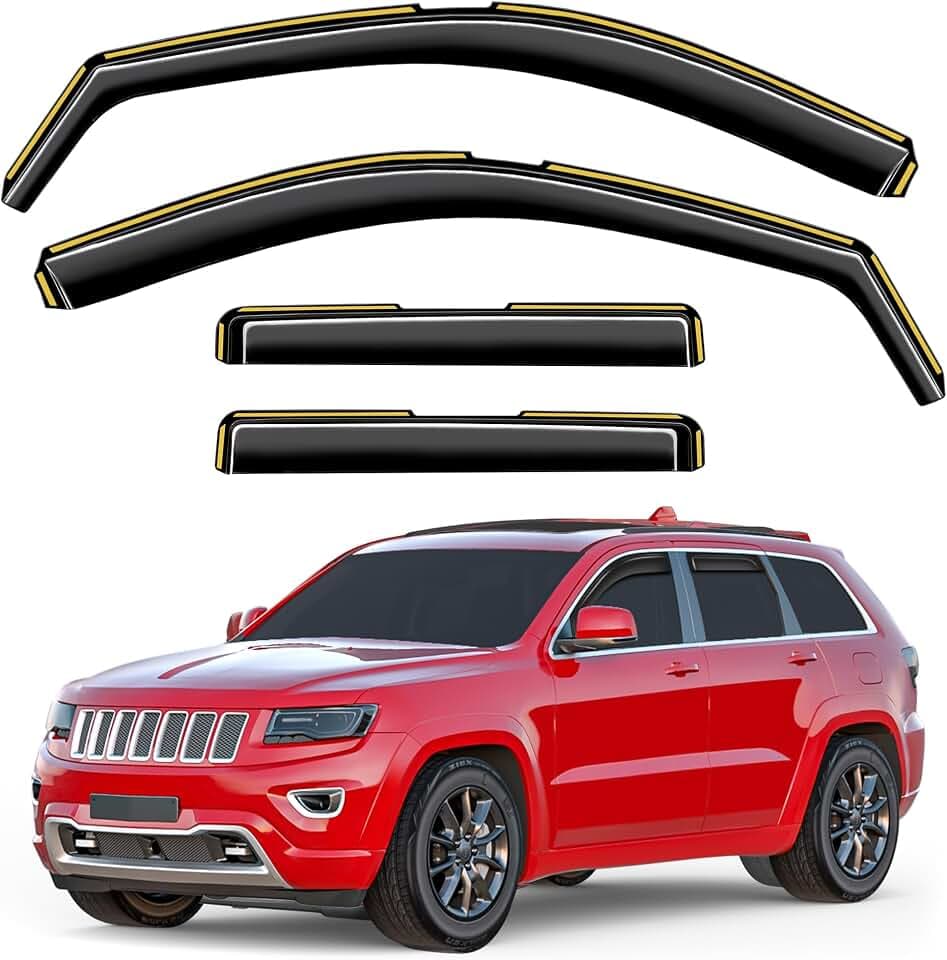 Window Visors Rain Guards for Jeep Grand Cherokee(Limited) 2011-2021