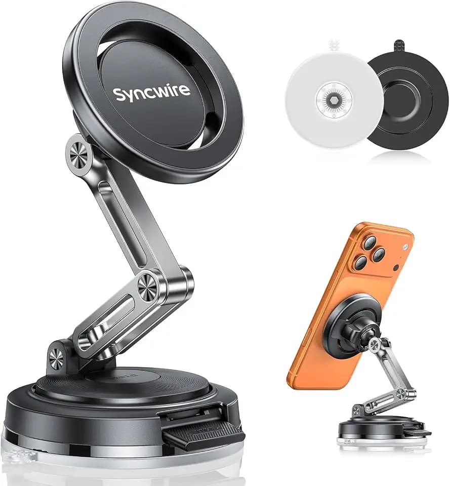 SYNCWIRE for MagSafe Car Mount Vacuum Magnetic Phone Holder