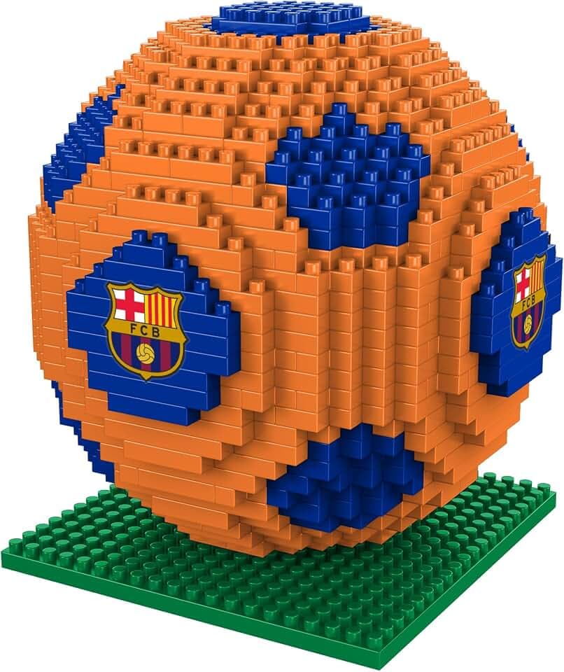 FOCO Offizielles Lizenzprodukt BRXLZ-Steine 3D-Fußball BAU-Set In Alternativen Vereinsfarben (FC Barcelona)