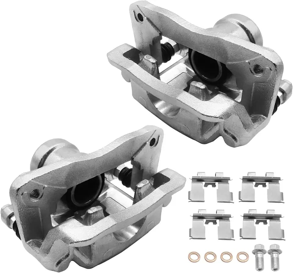 Rear Brake Caliper with Bracket Compatible with 2007-2009 Hyundai Santa Fe, Rear Driver and Passenger Side 19-B335 19-B3354 - Disc Brake Caliper Assembly - Rear Calipers Set