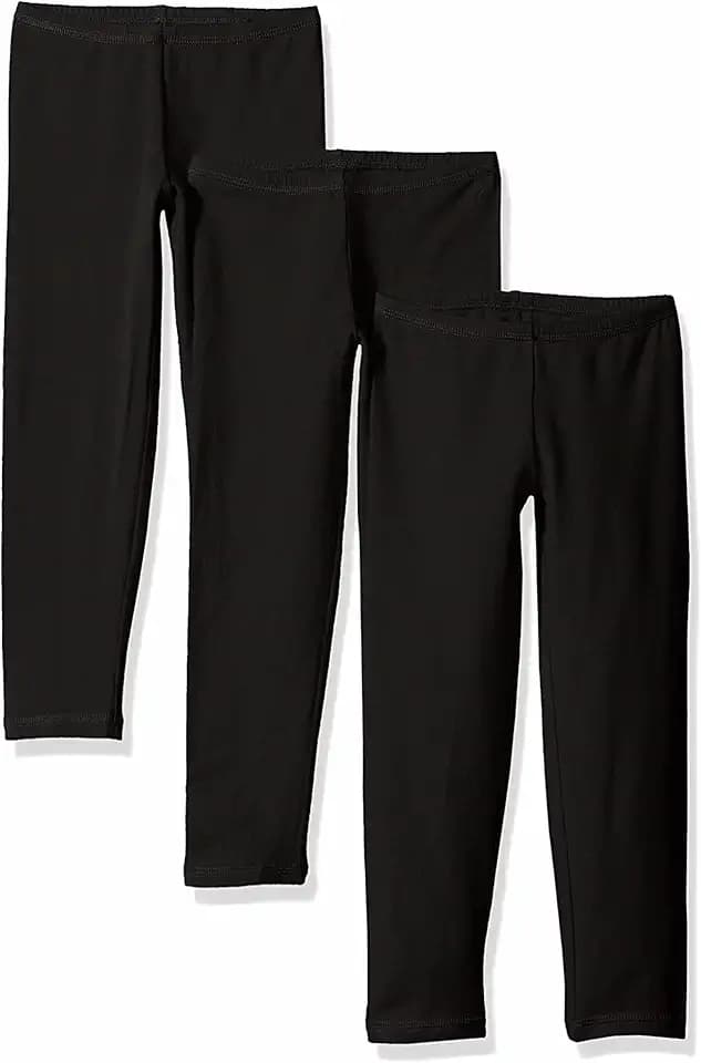 Hanes Girls' Stretch Leggings Value Pack, 3-Pack