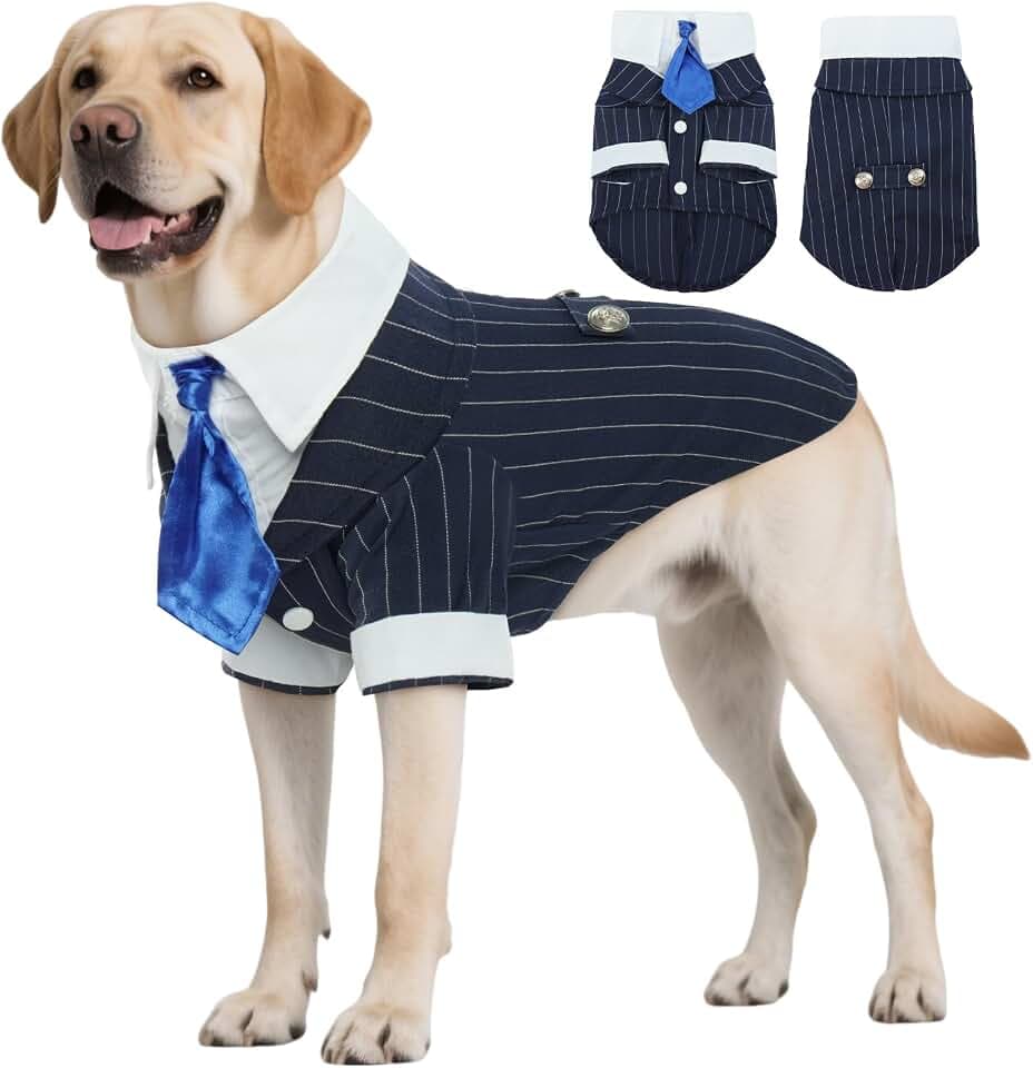 Dog Tuxedo Suit, Formal Wedding Attire Elegant Party Costume Outfit