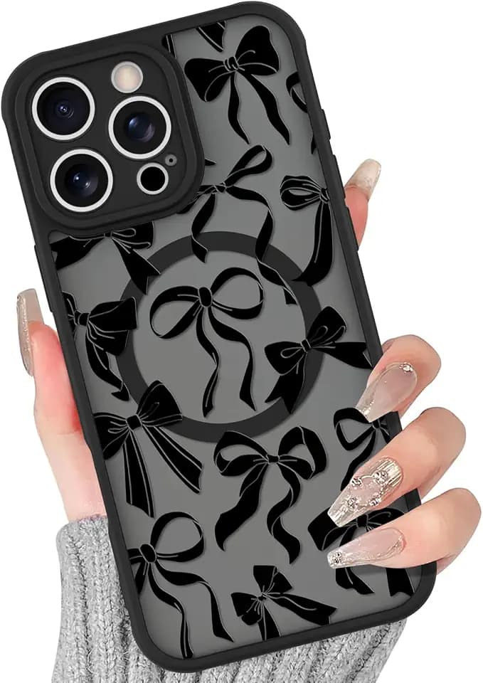 BITOBE Bow Case for iPhone 16 Pro Max [Compatible with MagSafe] - Black