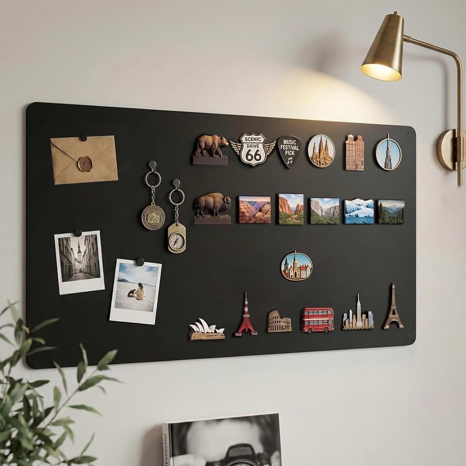 Souvenir Magnetic Board for Wall: Large Gallery for Collections