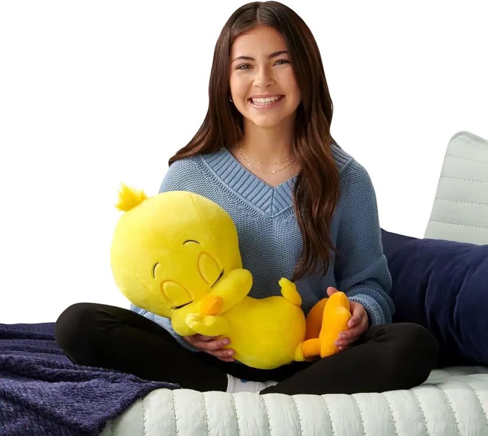 Jazwares Looney Tunes Tweety Bird 18-inch Sleeping Plush - Ultrasoft Officially Licensed Warner Brothers Product Ages 2+