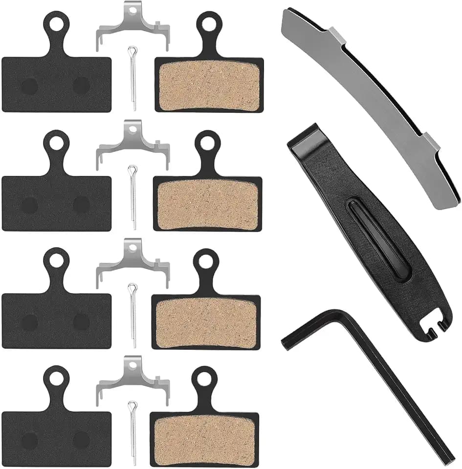 4 Pairs Bicycle Disc Brake Pads, MTB Bike Brake Pads (with 3 Install Tools)
