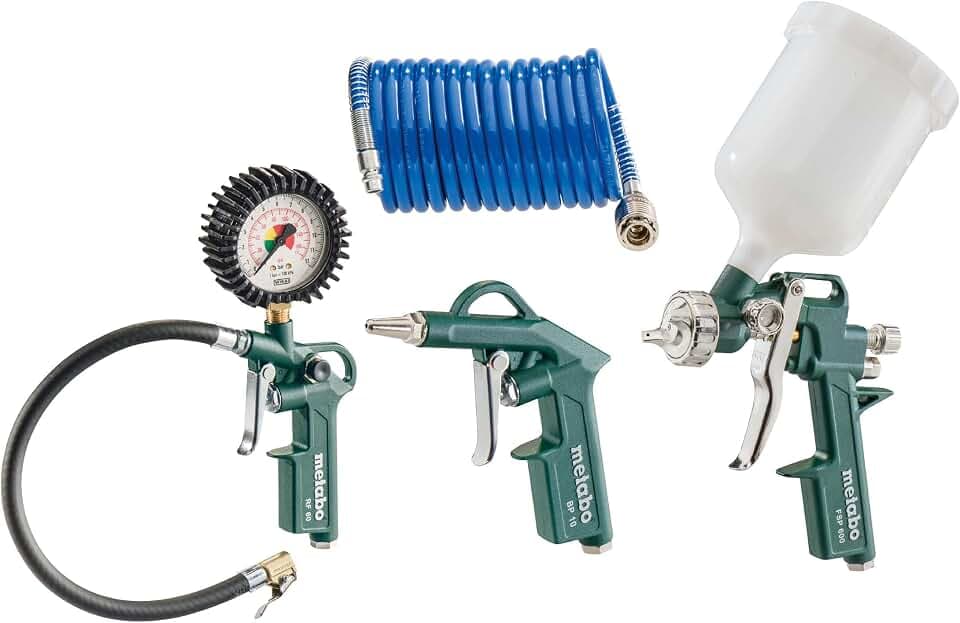 metabo LPZ 4 Set, Farbspritzpistole, Reifenfüller & Luftspritze, 5-teilig
