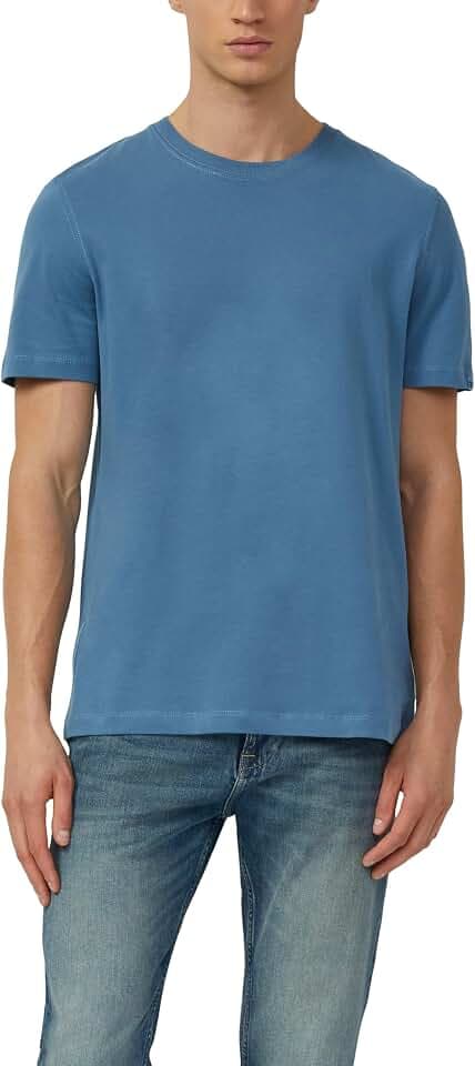 s.Oliver Herren Softes T-Shirt aus Heavy Jersey mit Label-Details T-Shirt Crew Neck
