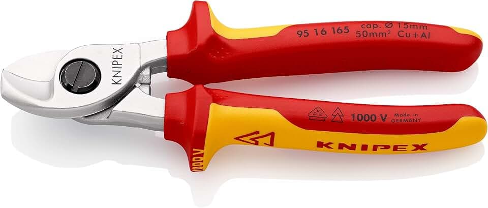 KNIPEX Kabelschere, 165 mm, 95 16 165 | VDE, bis 15 mm/50 mm², Kabelschneider