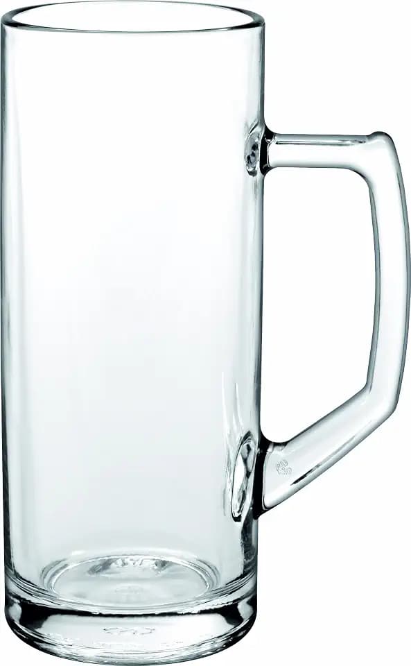 Borgonovo 12002320 Reno Bierseidel, Bierkrug, Bierglas, 375ml, mit Füllstrich bei 0.3l, Glas, transparent, 6 Stück