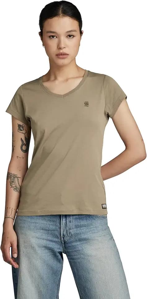 G-Star Women's Moto Slim U-Neck Top