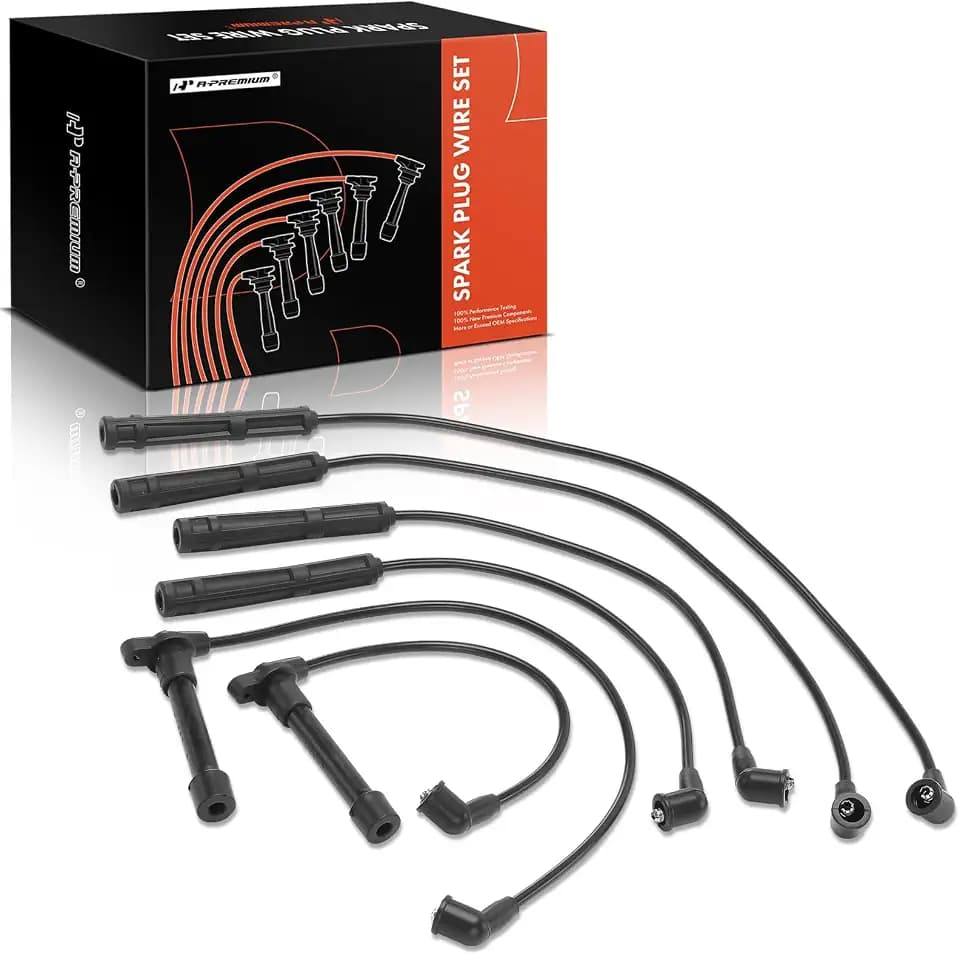 A-Premium 7MM Spark Plug Wires Set of 6 Compatible with Nissan