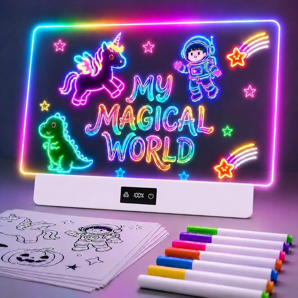 TAEMVV 16" LED Drawing Board for Kids Birthday Gift for Girls, White