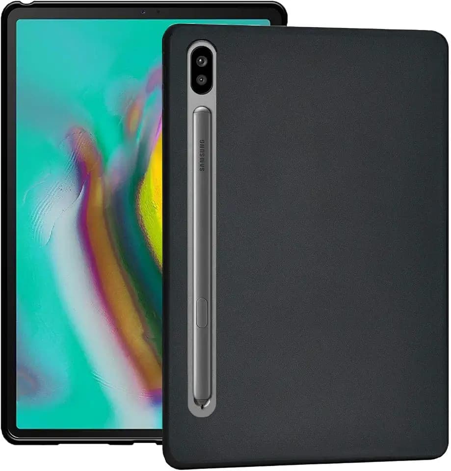 Verco Hülle für Samsung Galaxy Tab S6 10.5, Schutzhülle Tablet Tasche Silikon Case Slim Cover [T860 T865], Schwarz