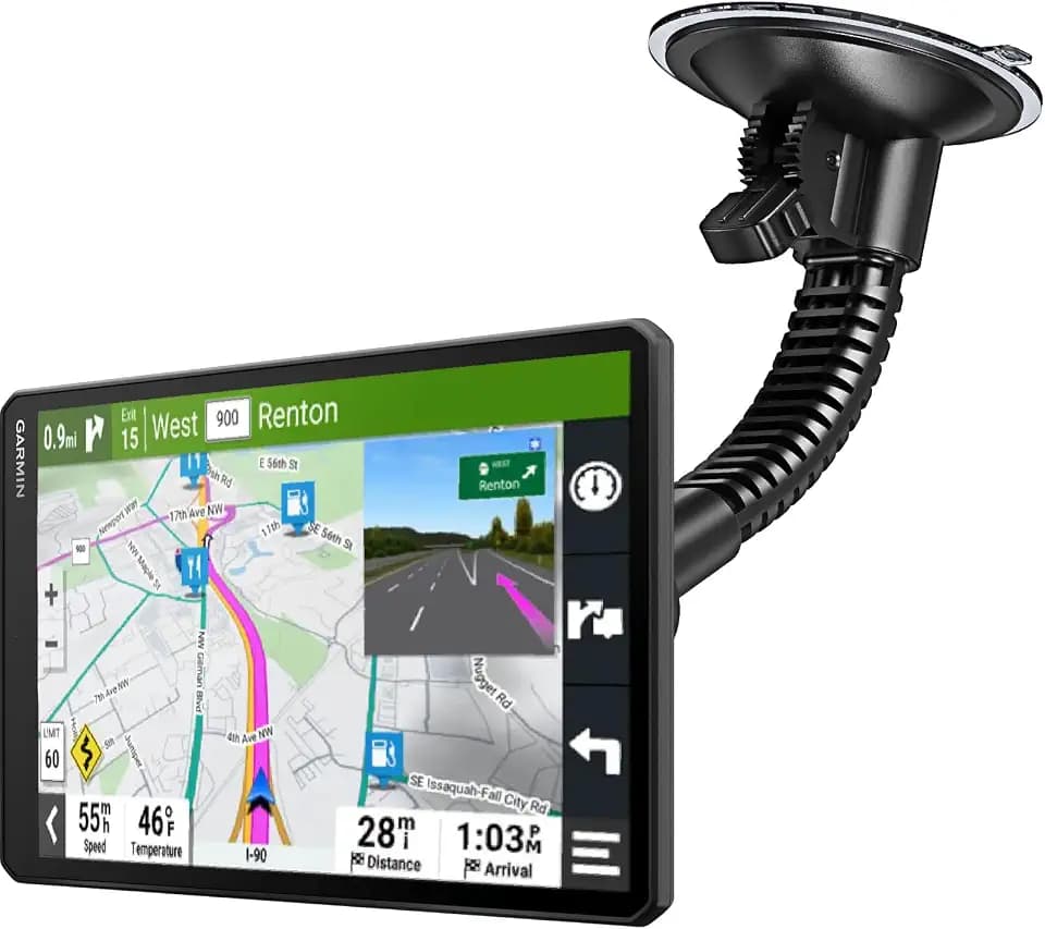 1Zero Heavy-Duty 22mm Ball Truck RV GPS Windshield Mount for Garmin