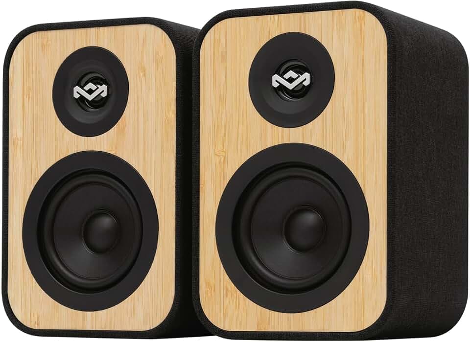 Marley House of Uplift Regallautsprecher Bluetooth Stereo Paar - AUX & RCA