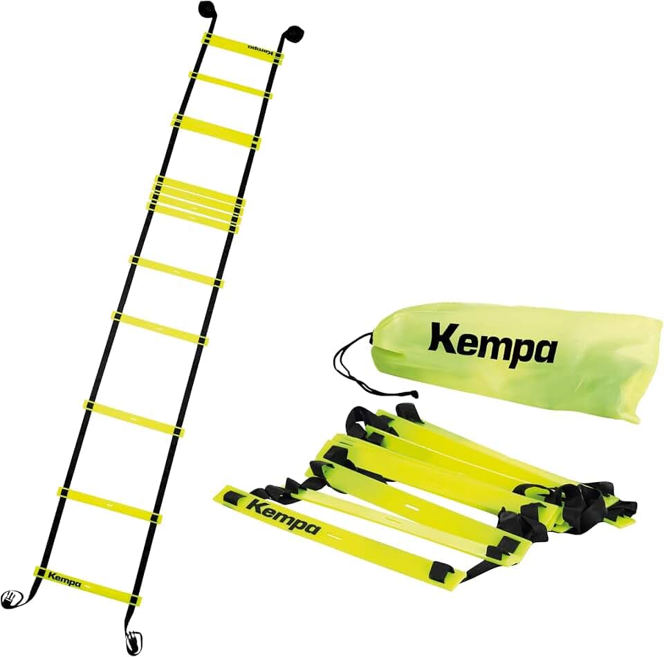 Kempa uhlsport Coordination Ladder Trainingsset, für Erwachsene, Unisex, Neongelb/Schwarz (Mehrfarbig), Einheitsgröße