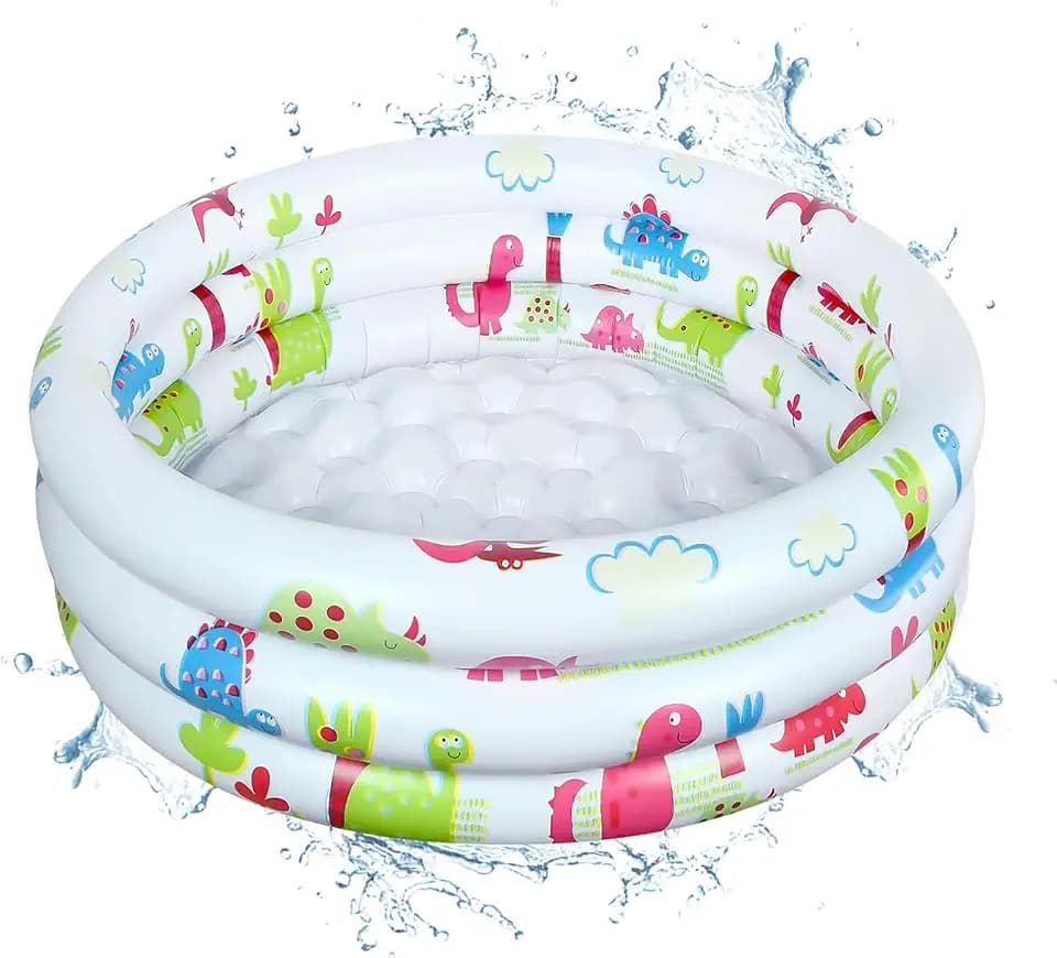 Planschbecken, Aufblasbarer Pool Kinder Ø 90x22cm, Aufblasbares Planschbecken, Rund Schwimmbecken, Aufblasbares Kinderpool,Aufblasbare Pool, Kinderpool für Outdoor/Gärten/Strände