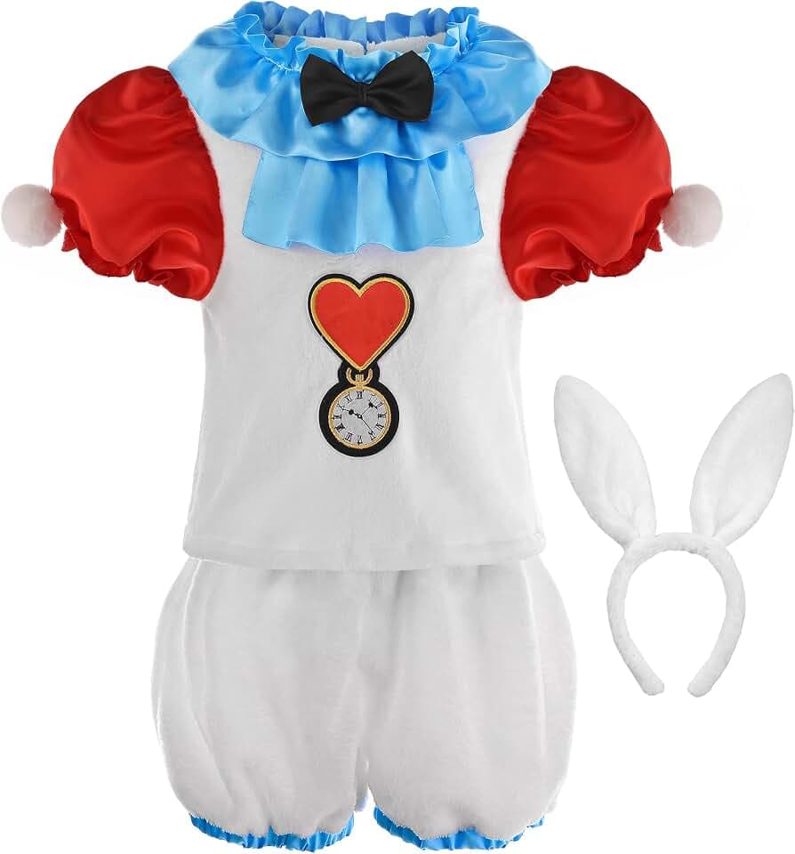 ReliBeauty Hasenkostüm mit Hasenohren Kinder Ostern Halloween Karneval