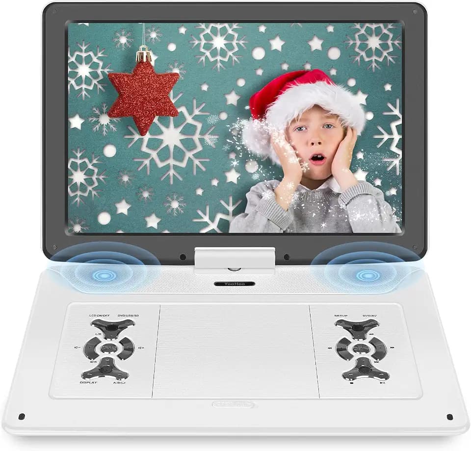 𝒀𝑶𝑶𝑯𝑶𝑶 17.9" Portable DVD Player with 15.6" Large HD Screen, White