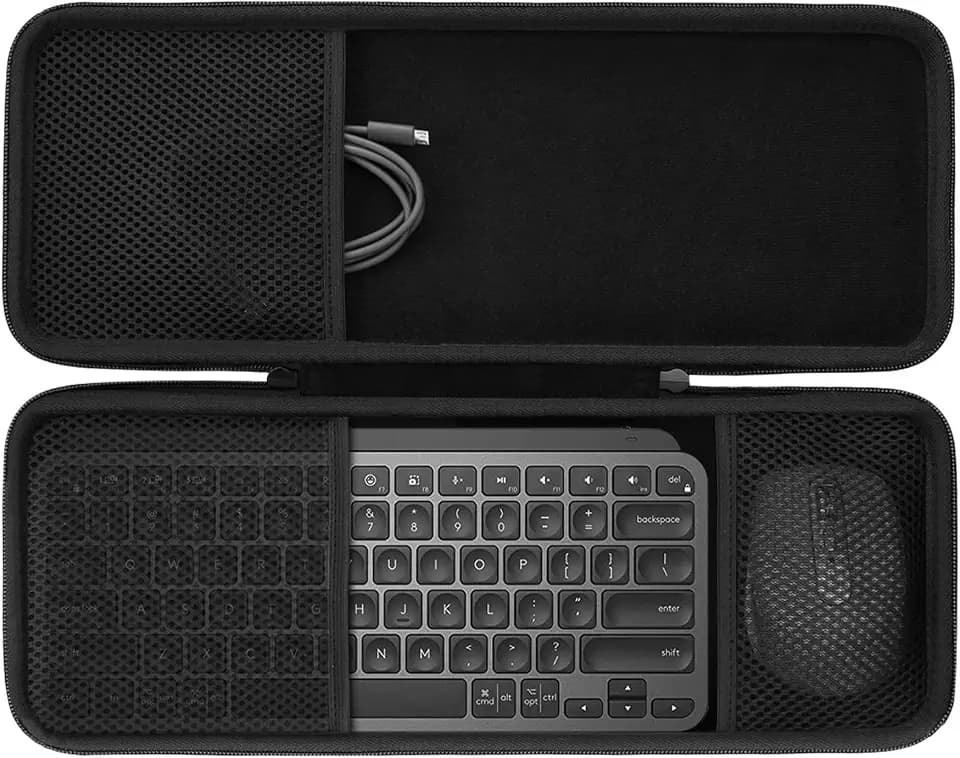 co2CREA Hard Travel Case for Logitech MX Keys Mini and Anywhere 3 Combo
